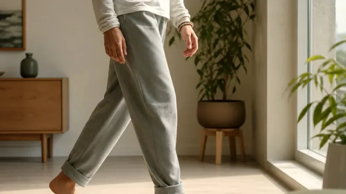 Marche lente et attentive pour introduire les articles de culture yoga
