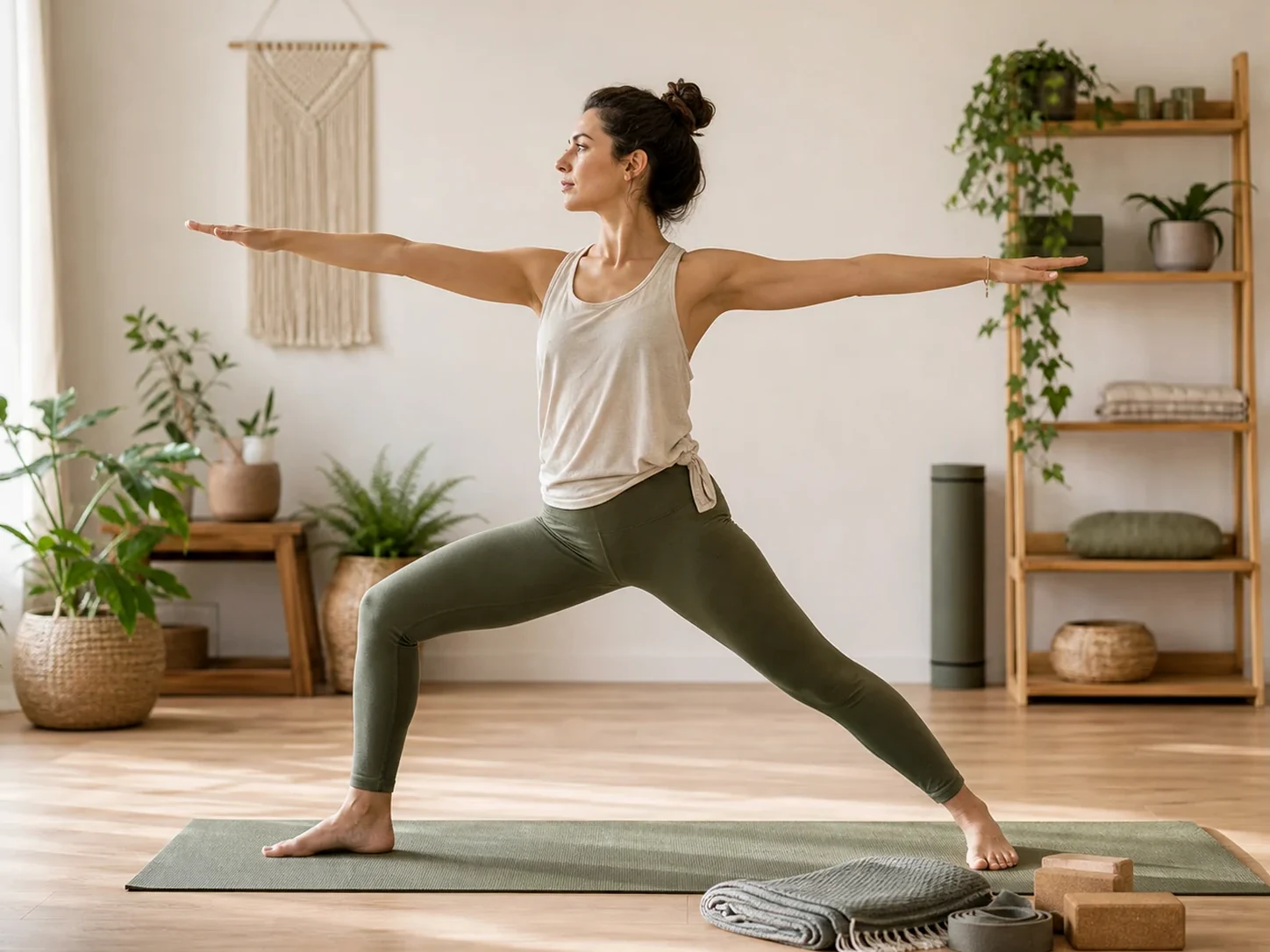 Repères pour construire une routine de yoga débutant à la maison.